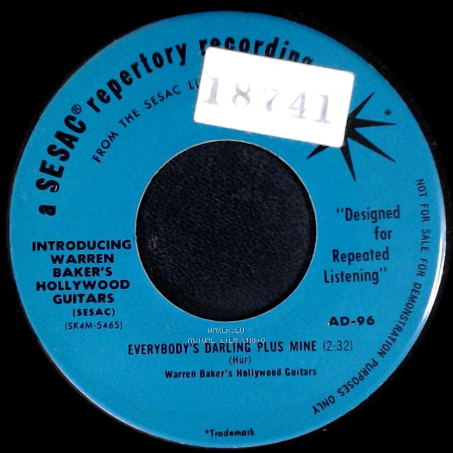 Warren Baker's Hollywood Guitars - The Bridge Washed Out / Everybody's Darling Plus Mine side B