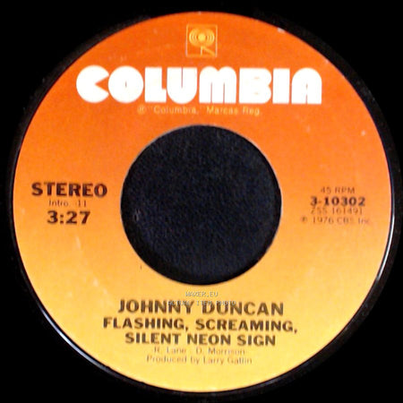 Johnny Duncan - Flashing, Screaming, Silent Neon Sign / Stranger side A