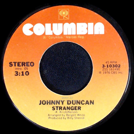 Johnny Duncan - Flashing, Screaming, Silent Neon Sign / Stranger side B