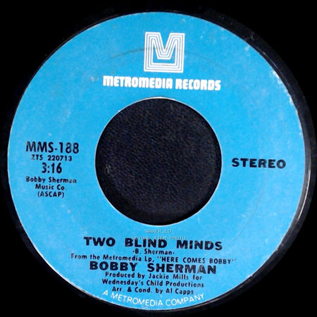 Bobby Sherman - Two Blind Minds / Hey, Mister Sun side B