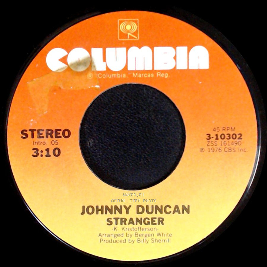 Johnny Duncan - Stranger / Flashing, Screaming, Silent Neon Sign side A