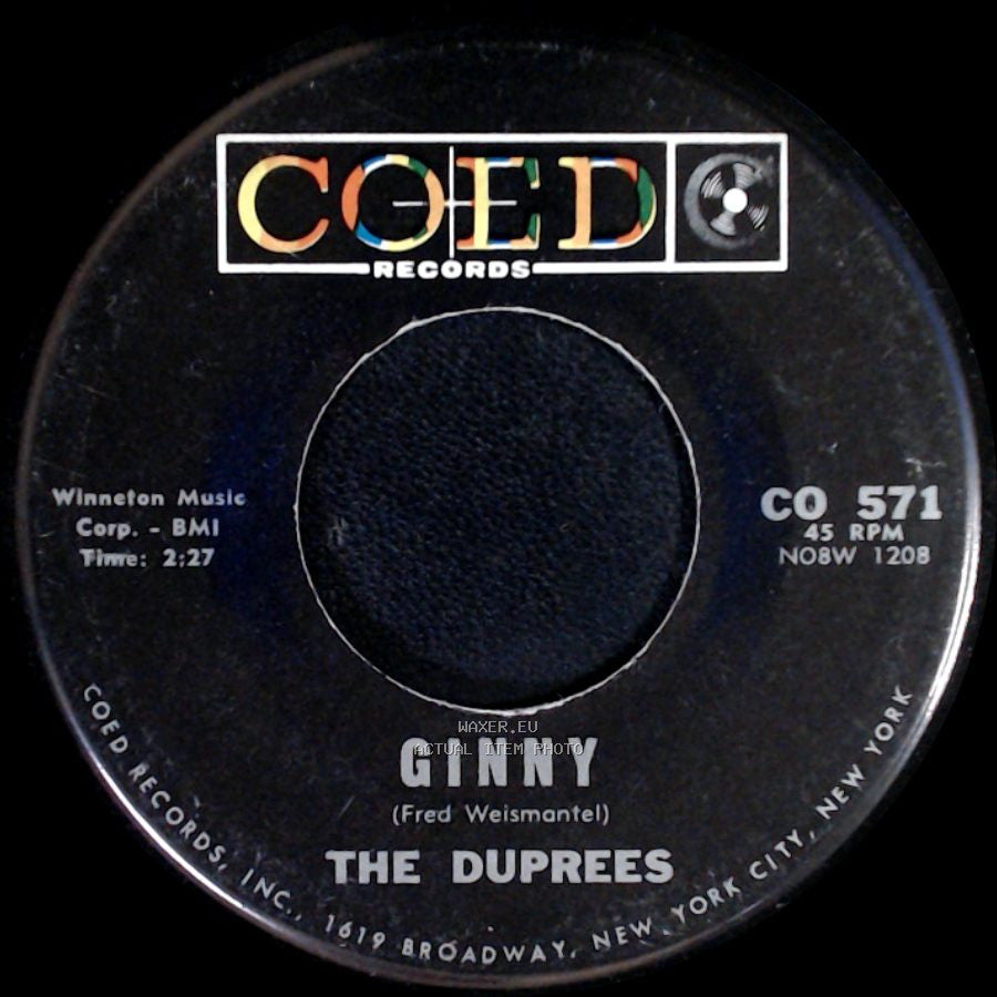 The Duprees - My Own True Love / Ginny side B
