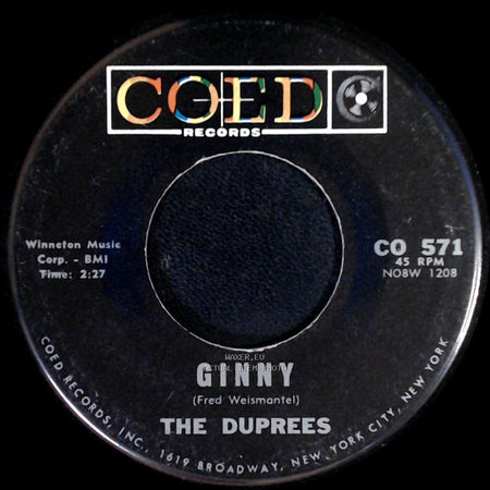 The Duprees - My Own True Love / Ginny side B