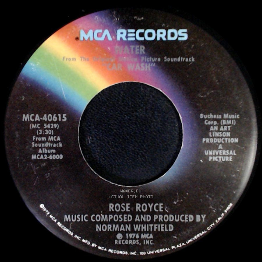 Rose Royce - Car Wash / Water (From The Original Motion Picture Soundtrack “Car Wash”) side B