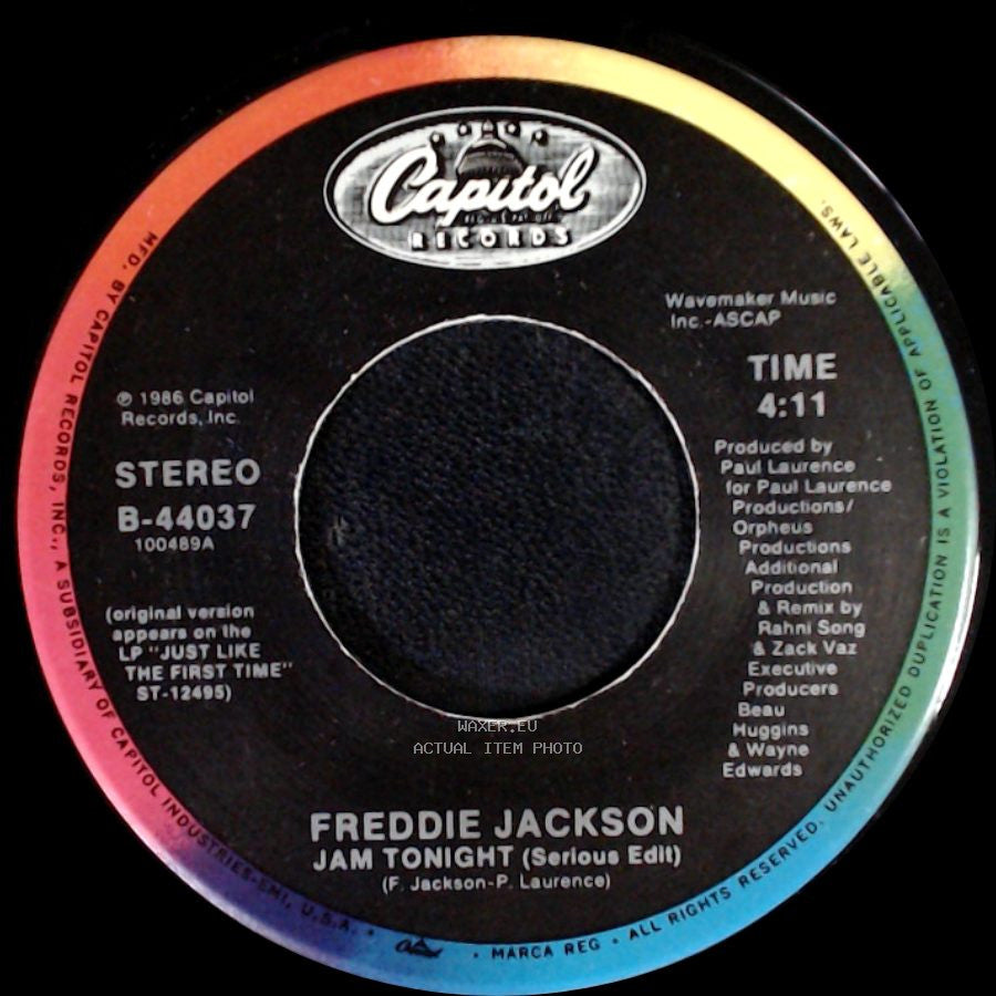 Freddie Jackson - Jam Tonight (Serious Edit) / Have You Ever Loved Somebody (Featuring Najee) (International Mix) side A