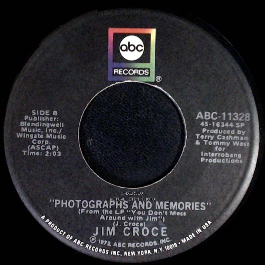 Jim Croce - You Don't Mess Around With Jim / Photographs And Memories side B