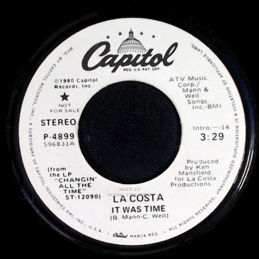 La Costa - It Was Time / It Was Time side A