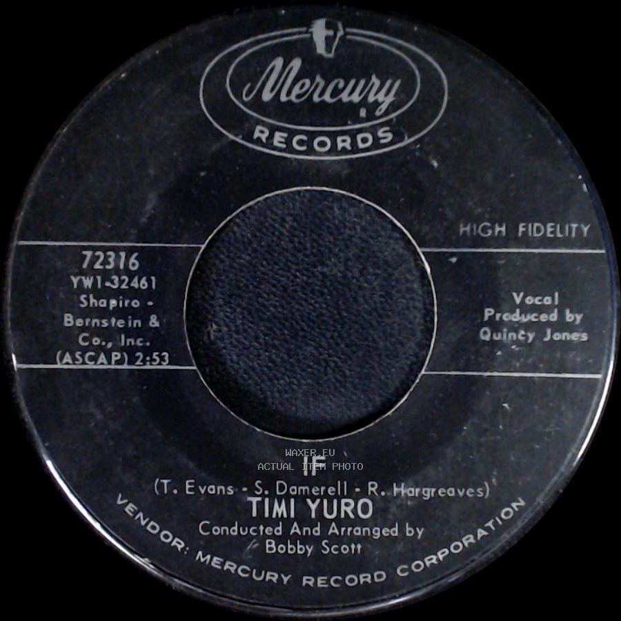 Timi Yuro - (I'm Afraid) The Masquerade Is Over / If side B