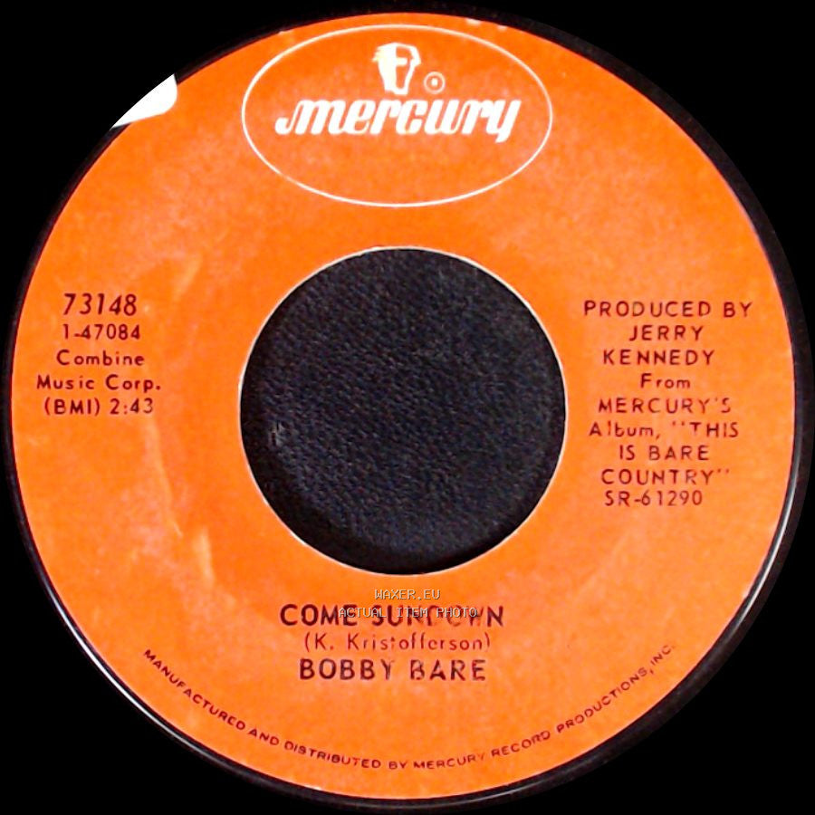 Bobby Bare - Come Sundown / Woman, You Have Been A Friend To Me side A