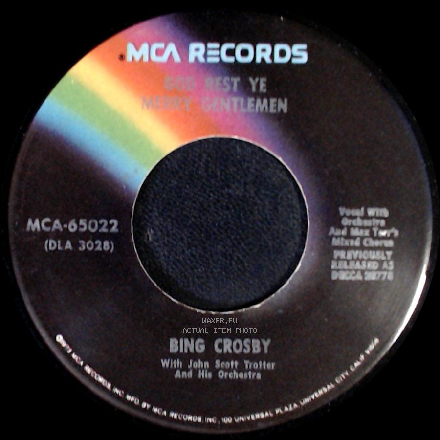 Bing Crosby - White Christmas / God Rest Ye Merry Gentlemen side B