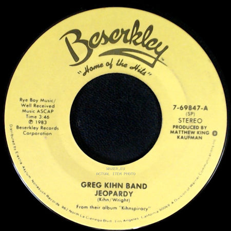 Greg Kihn Band - Jeopardy / Fascination side A
