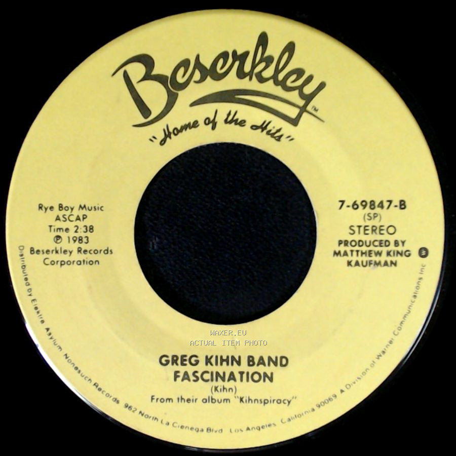 Greg Kihn Band - Jeopardy / Fascination side B
