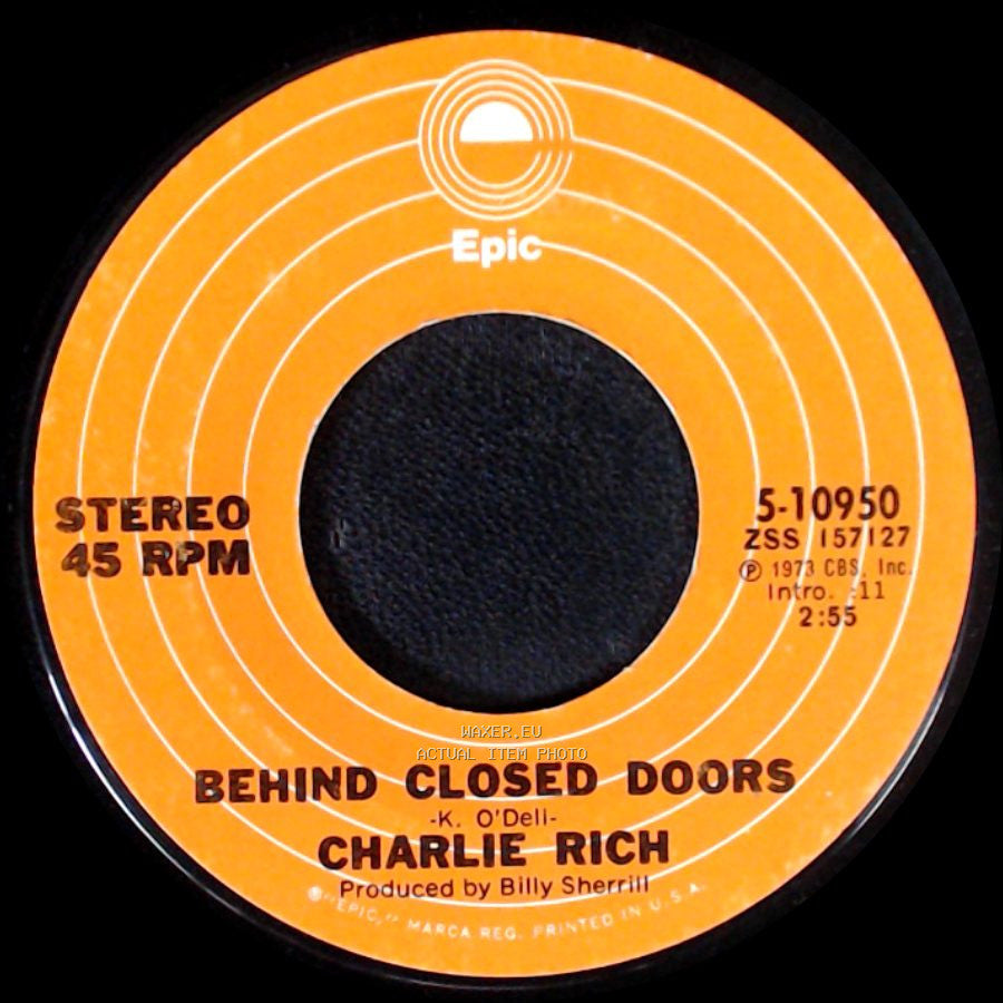 Charlie Rich - A Sunday Kind Of Woman / Behind Closed Doors side B