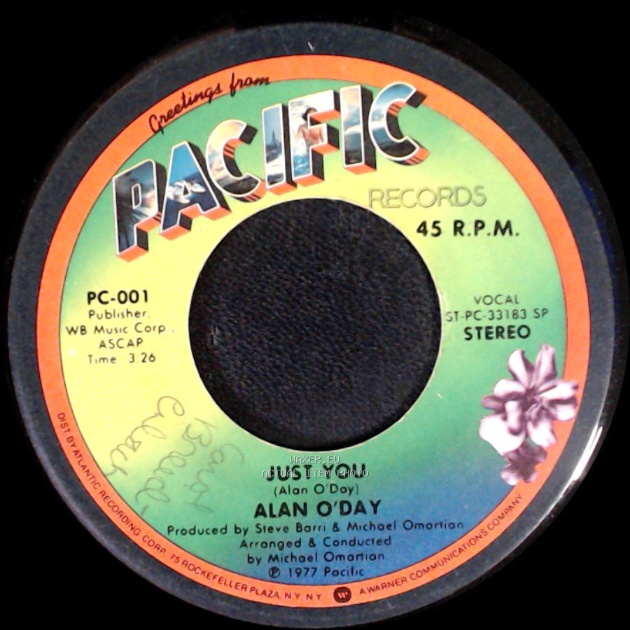 Alan O'day - Just You / Undercover Angel side A