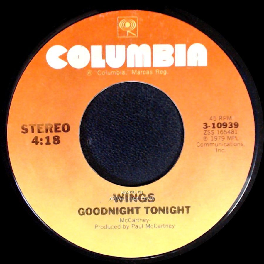 Wings - Goodnight Tonight / Daytime Nighttime Suffering side A