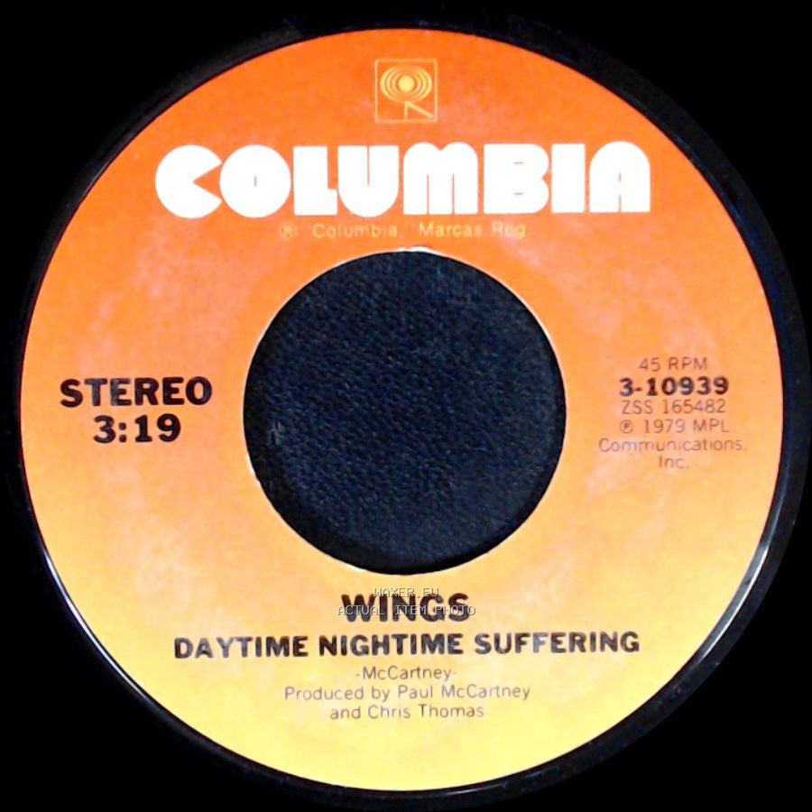 Wings - Goodnight Tonight / Daytime Nighttime Suffering side B