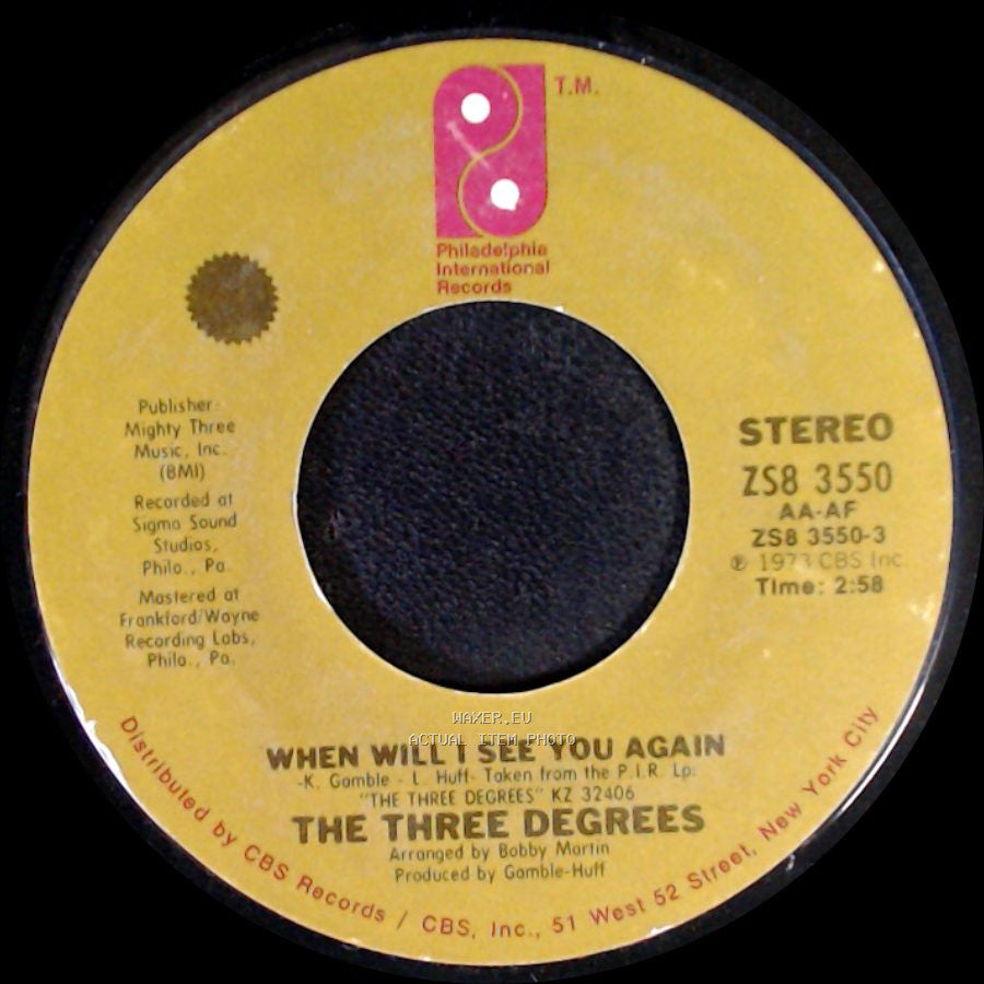 The Three Degrees - When Will I See You Again / Year Of Decision side A