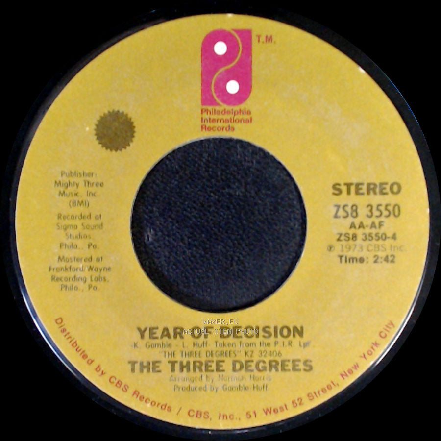 The Three Degrees - When Will I See You Again / Year Of Decision side B