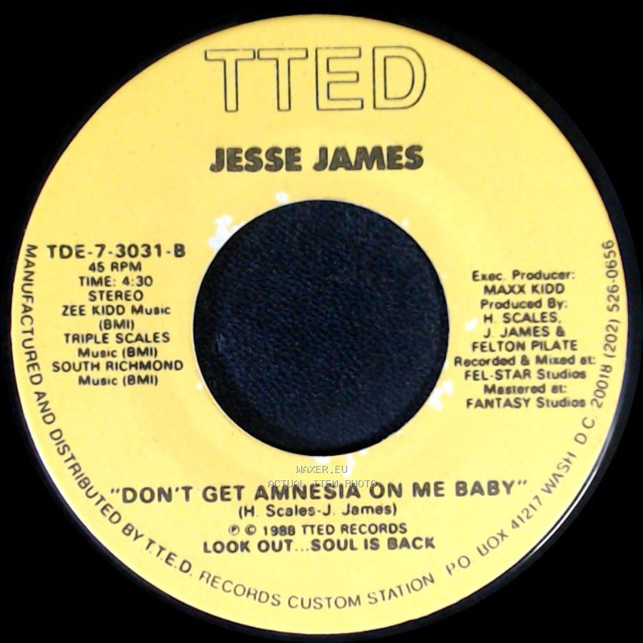 Jesse James - I'm Gonna Be Rich And Famous / Don't Get Amnesia On Me Baby side B