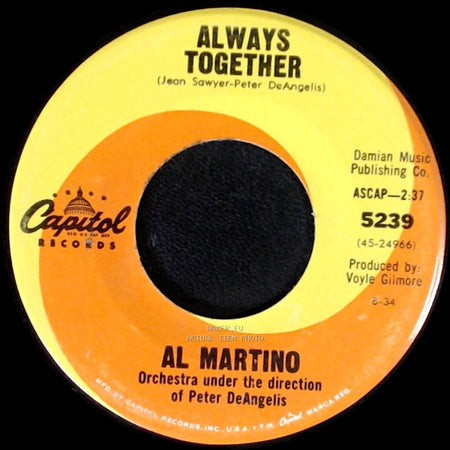 Al Martino - Thank You For Loving Me / Always Together side B