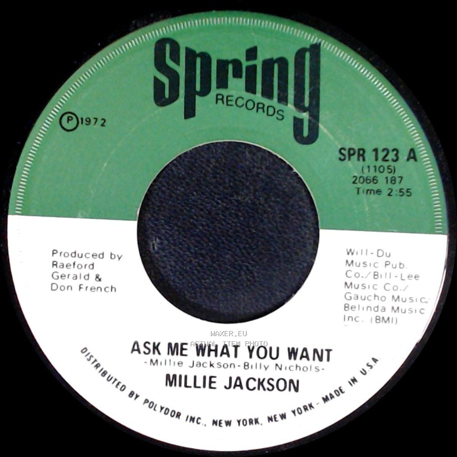 Millie Jackson - Ask Me What You Want / I Just Can't Stand It side A