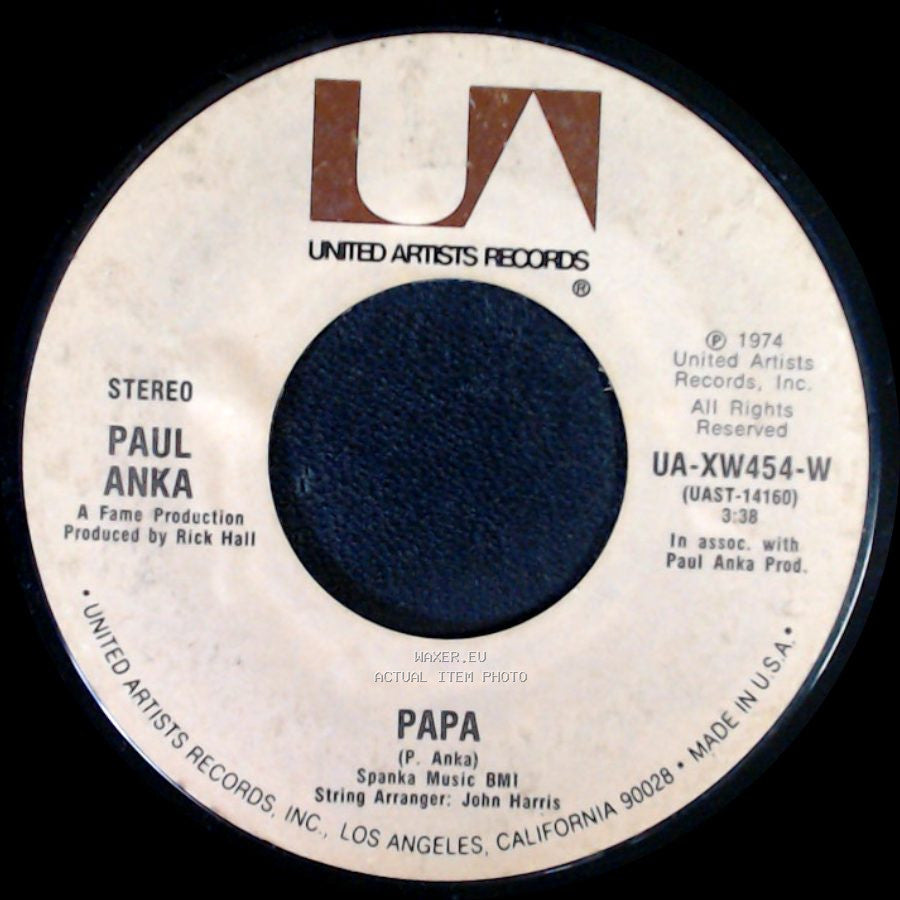 Paul Anka - (You're) Having My Baby / Papa side B