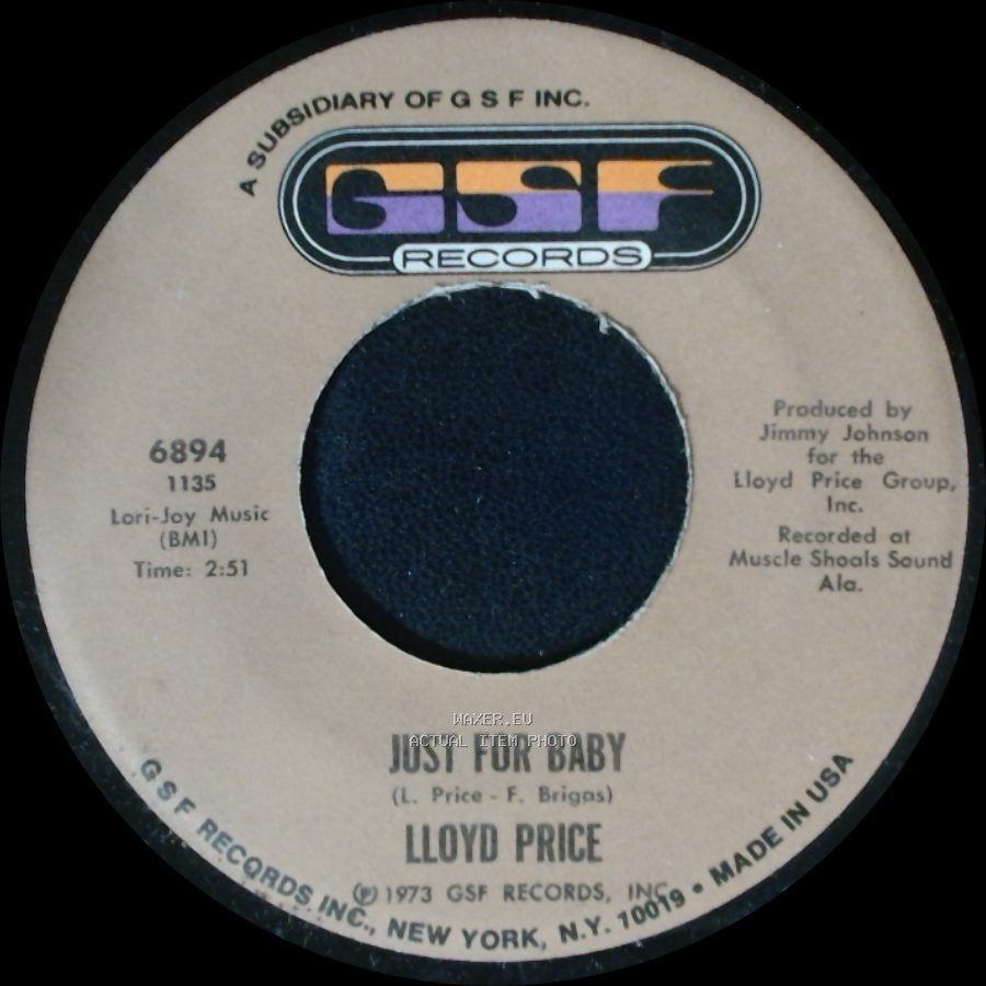 Lloyd Price - Just For Baby / Love Music side B