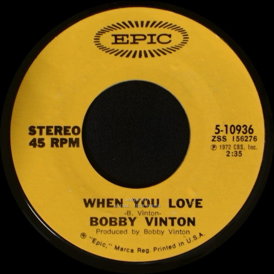 Bobby Vinton - But I Do / When You Love side B