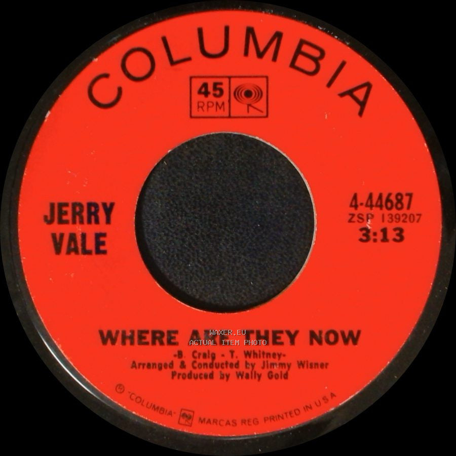 Jerry Vale - Where Are They Now / There's A Baby side A
