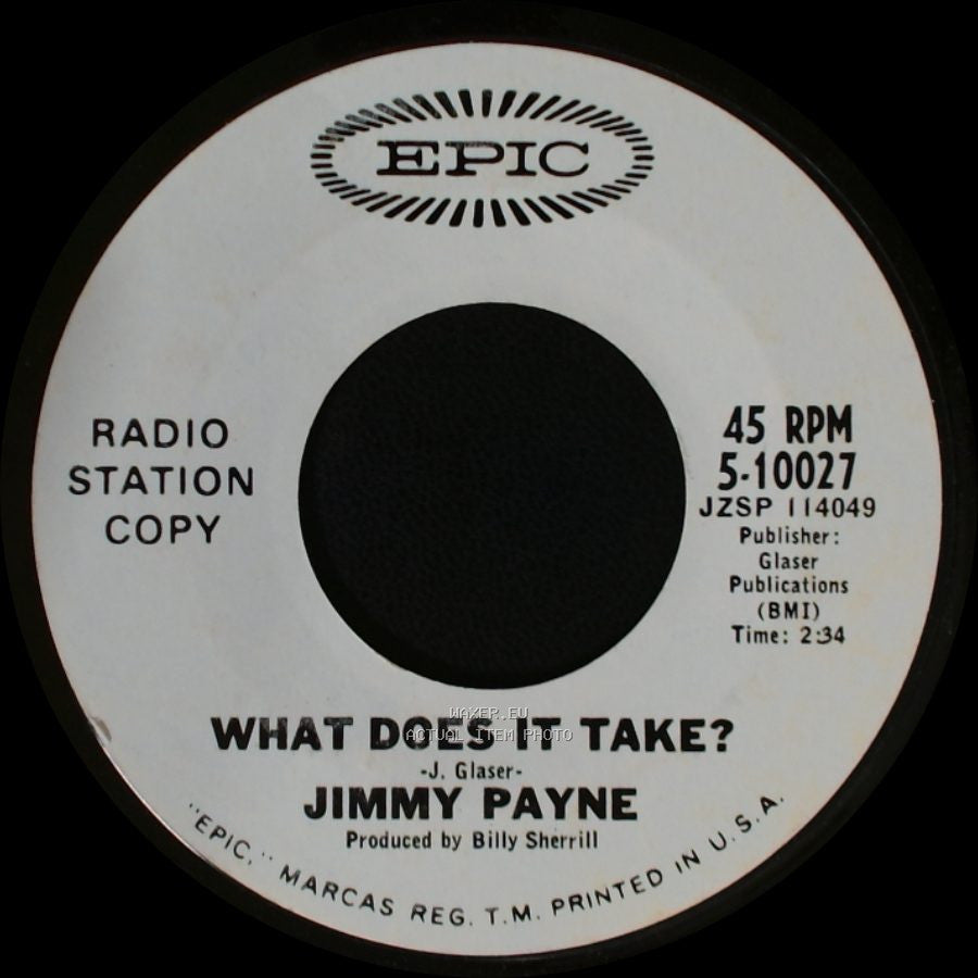 Jimmy Payne - What Does It Take? / My Most Requested Song side A