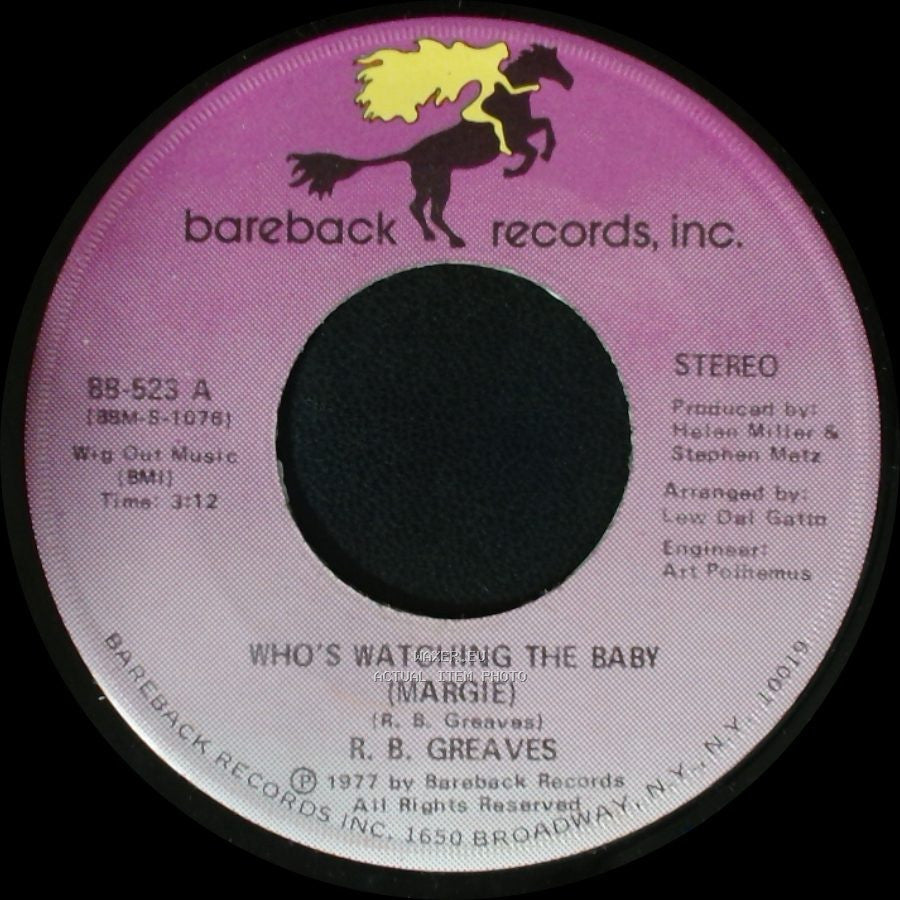 R. B. Greaves - Who's Watching The Baby (Margie) / The Gods Watch It All side A