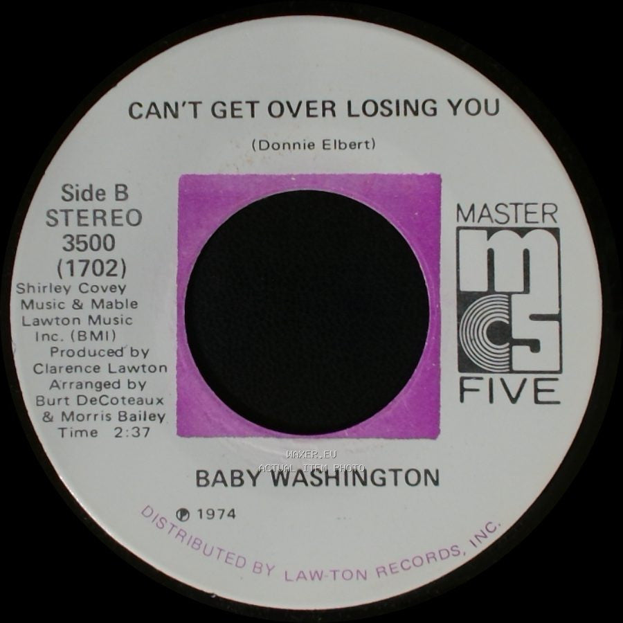 Baby Washington - Care Free / Can't Get Over Losing You side B