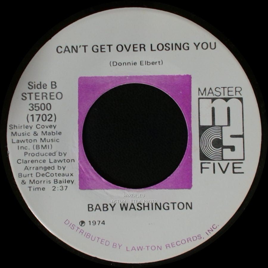 Baby Washington - Care Free / Can't Get Over Losing You side B