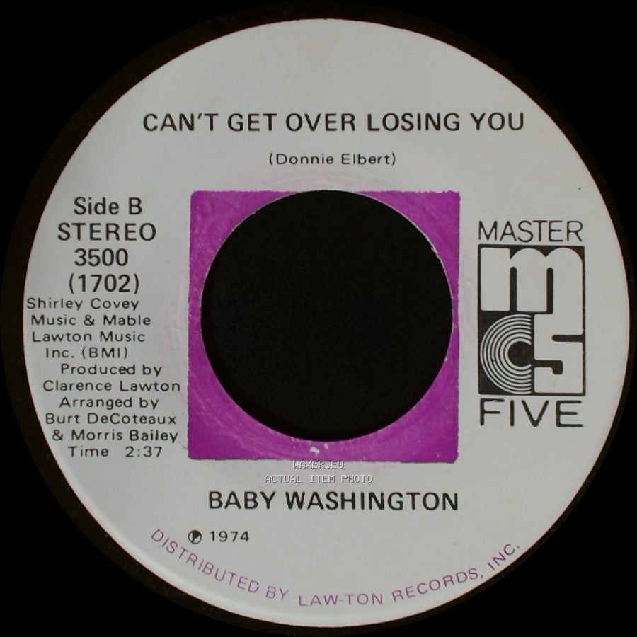 Baby Washington - Care Free / Can't Get Over Losing You side B