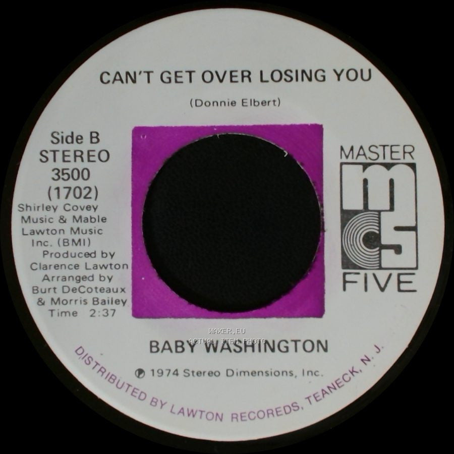 Baby Washington - Care Free / Can't Get Over Losing You side B