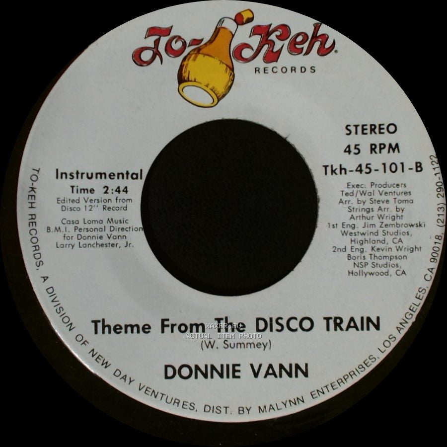 Donnie Vann - Disco Train / Theme From The Disco Train side B