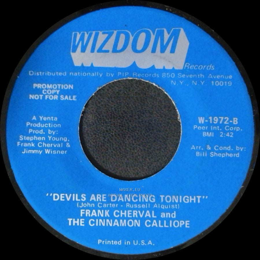 Frank Cherval And The Cinnamon Calliope - I Wish I Were A Child / Devils Are Dancing Tonight side B