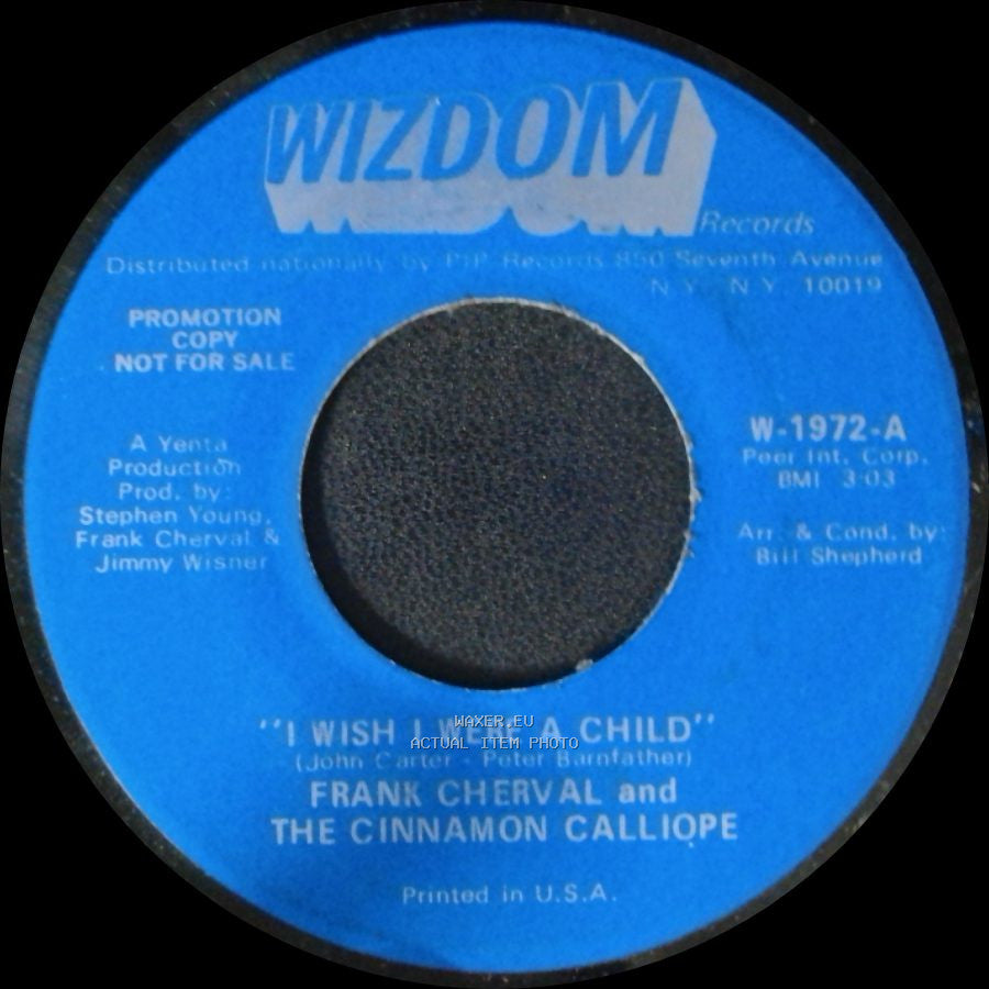 Frank Cherval And The Cinnamon Calliope - I Wish I Were A Child / Devils Are Dancing Tonight side B