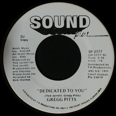 Gregg Pitts - Back To Back / Dedicated To You side B