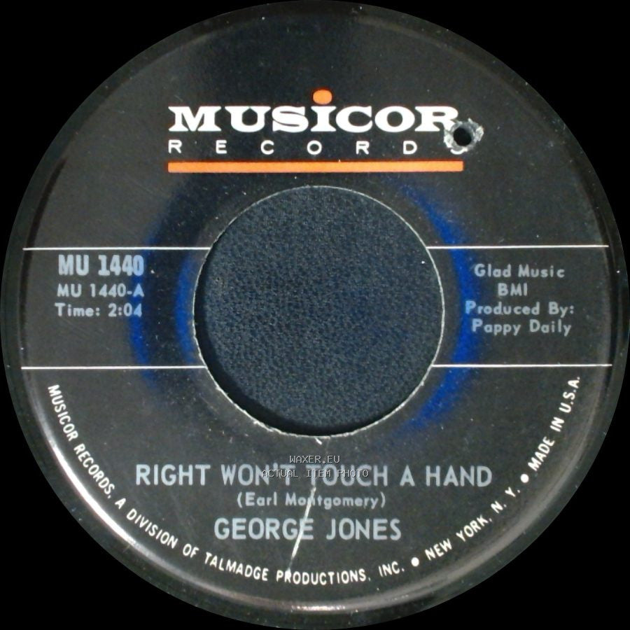 George Jones - Someone Sweet To Love / Right Won't Touch A Hand side B