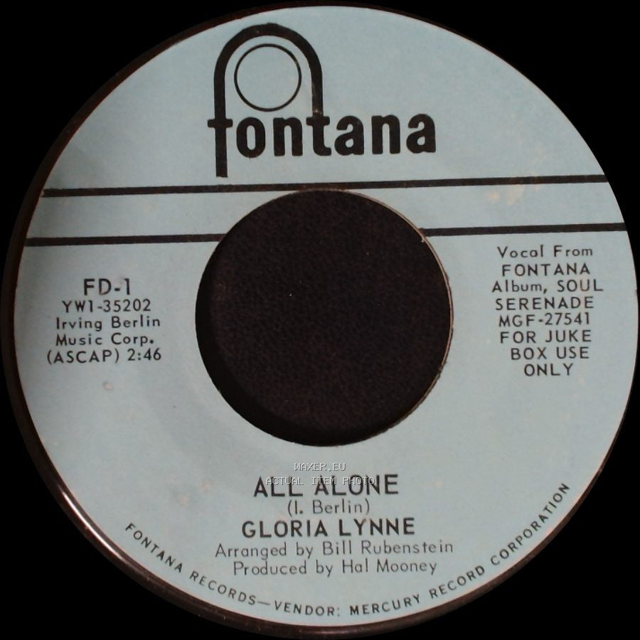Gloria Lynne - Watermelon Man / All Alone side B