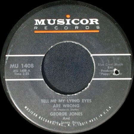 George Jones - Tell Me My Lying Eyes Are Wrong / You've Become My Everything side A