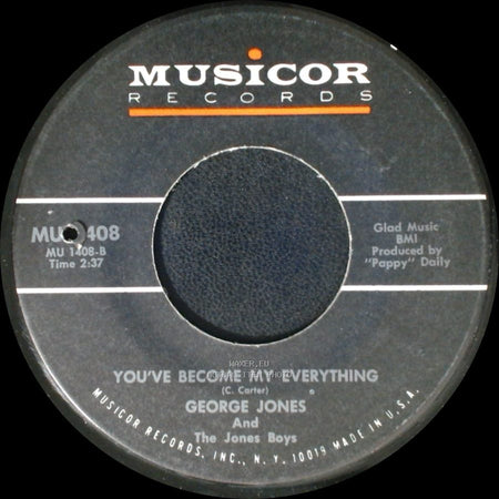 George Jones - Tell Me My Lying Eyes Are Wrong / You've Become My Everything side B