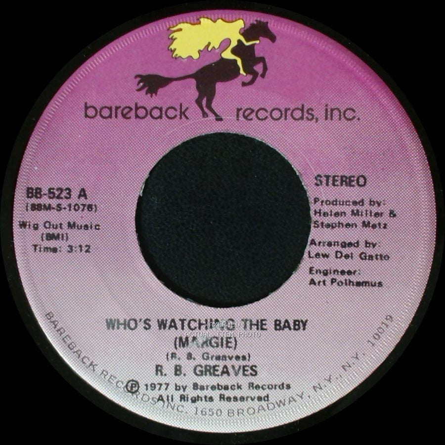 R. B. Greaves - Who's Watching The Baby (Margie) / The Gods Watch It All side A