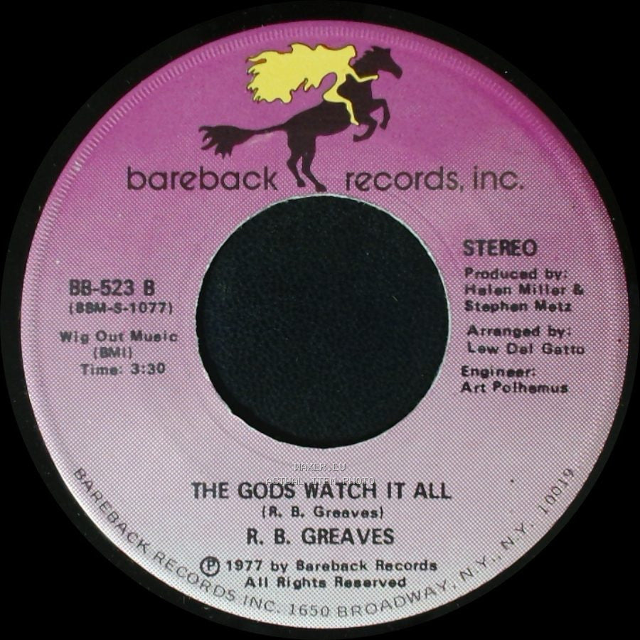 R. B. Greaves - Who's Watching The Baby (Margie) / The Gods Watch It All side A