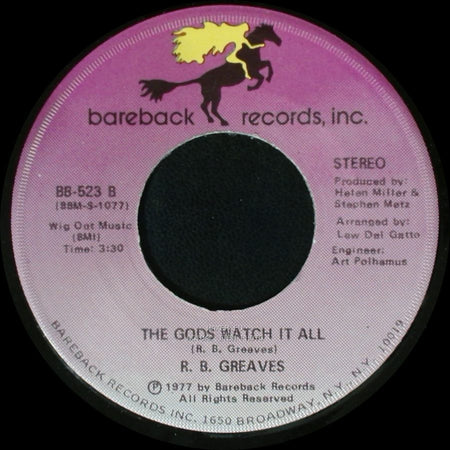R. B. Greaves - Who's Watching The Baby (Margie) / The Gods Watch It All side A