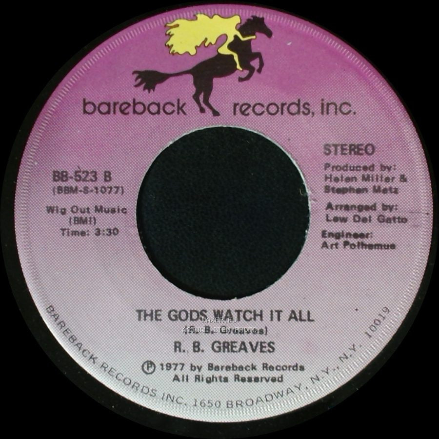 R. B. Greaves - Who's Watching The Baby (Margie) / The Gods Watch It All side A