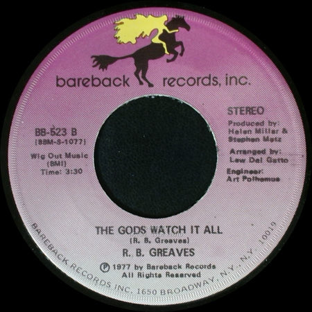R. B. Greaves - Who's Watching The Baby (Margie) / The Gods Watch It All side A