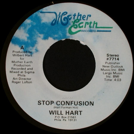 Will Hart - Check Out Your Mind / Stop Confusion side B