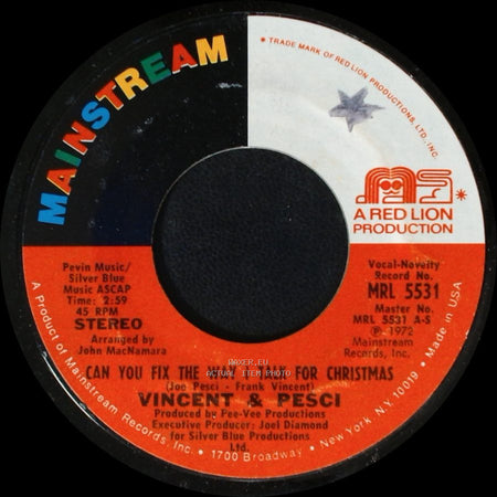 Vincent & Pesci - Can You Fix The Way I Talk For Christmas / Little People Blues side A